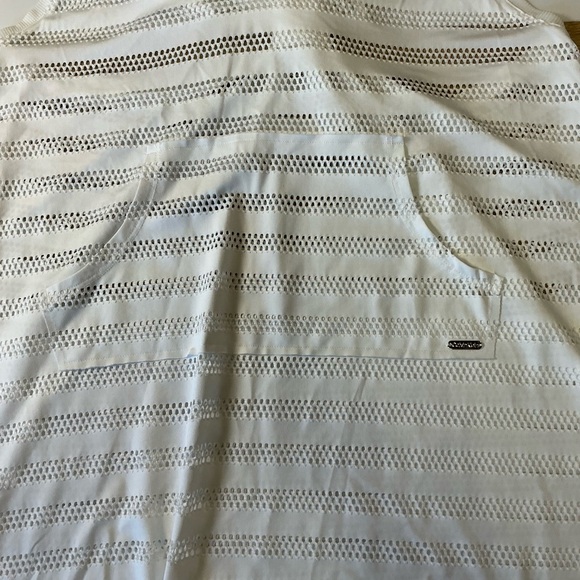 NWOT White CALVIN KLEIN Cover-up with Hood Sz M/L - Picture 2 of 7